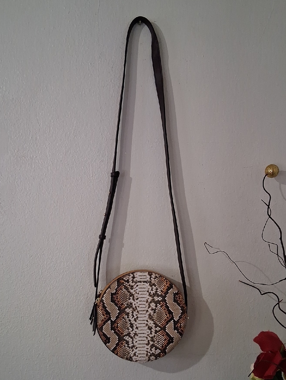 NEW Nine West Faux Snake Skin Crossbody
